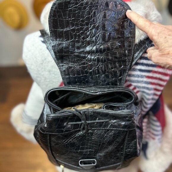 BRAND NEW Leather Backpack in Black